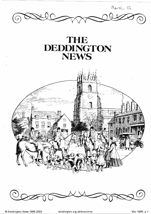 Deddington News March 1986, p.1