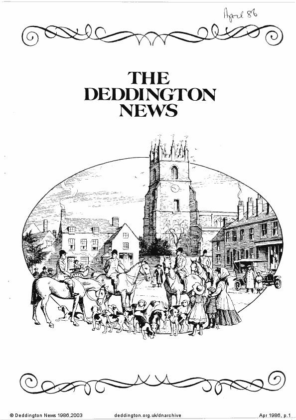 Deddington News April 1986, p.1