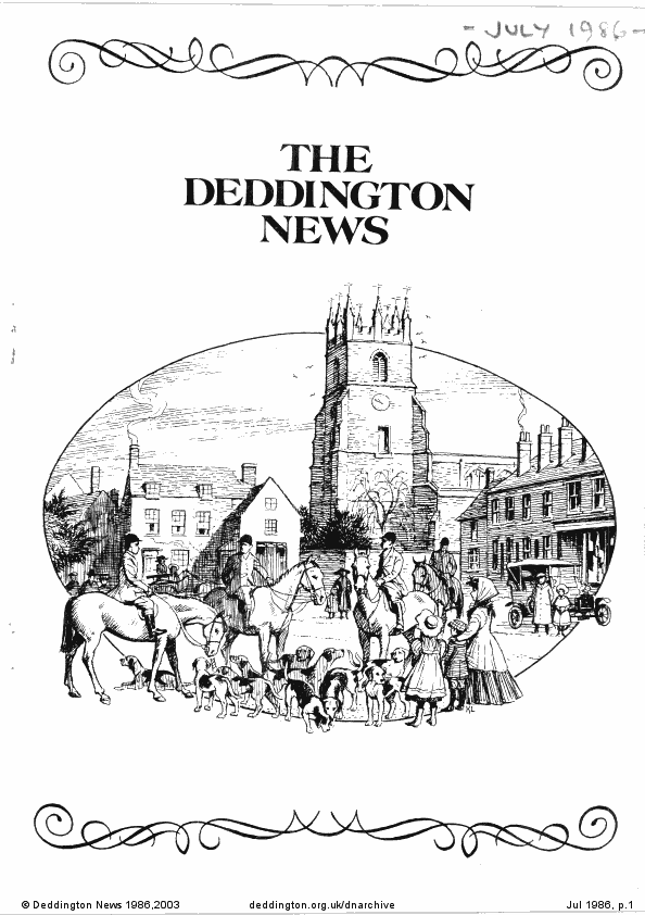 Deddington News July 1986, p.1