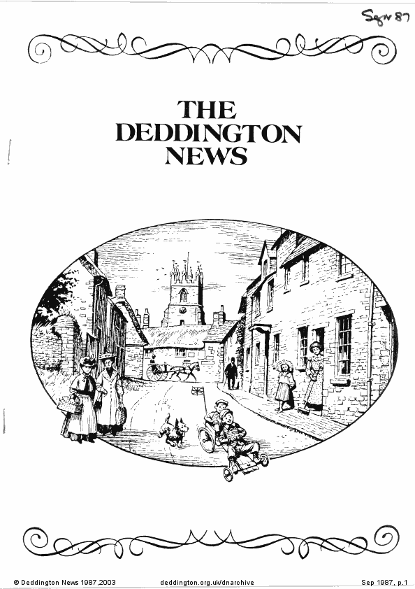 Deddington News September 1987, p.1