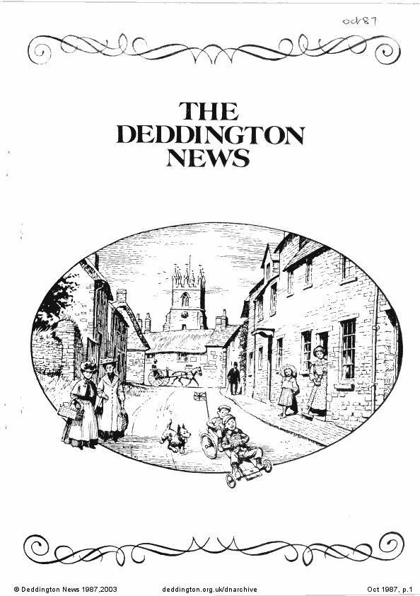Deddington News October 1987, p.1