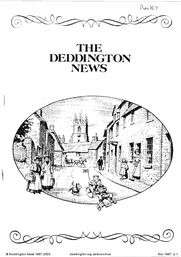 Deddington News November 1987, p.1