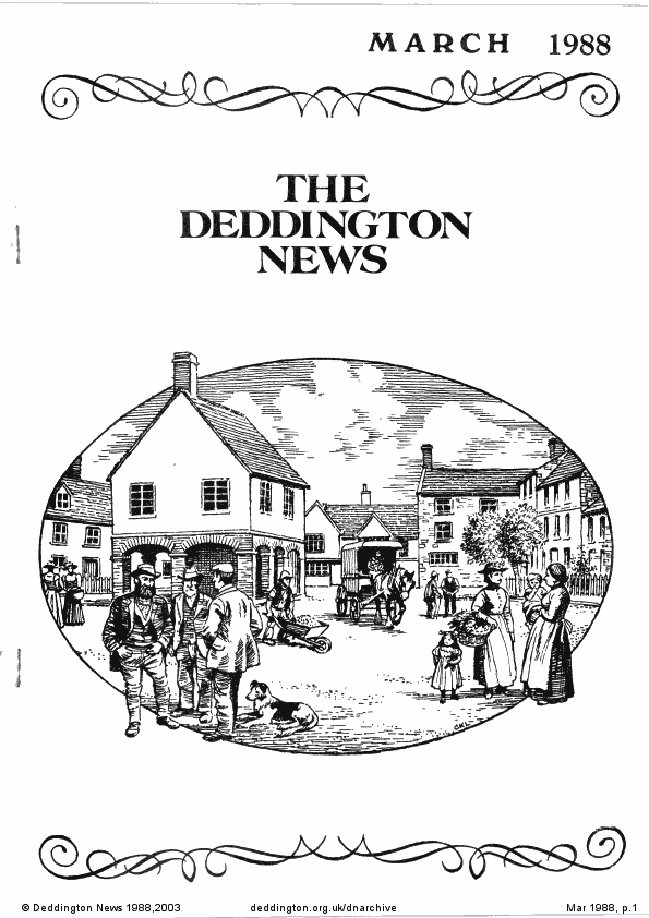 Deddington News March 1988, p.1