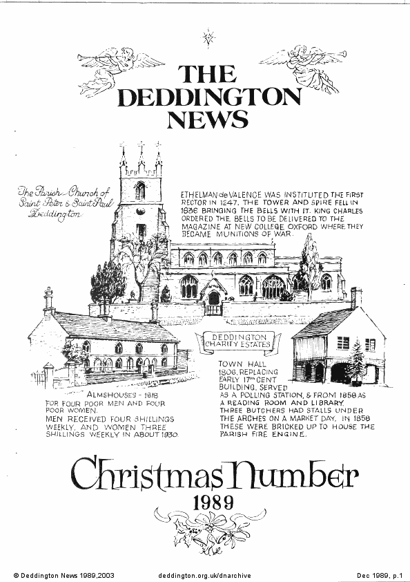 Deddington News December 1989, p.1