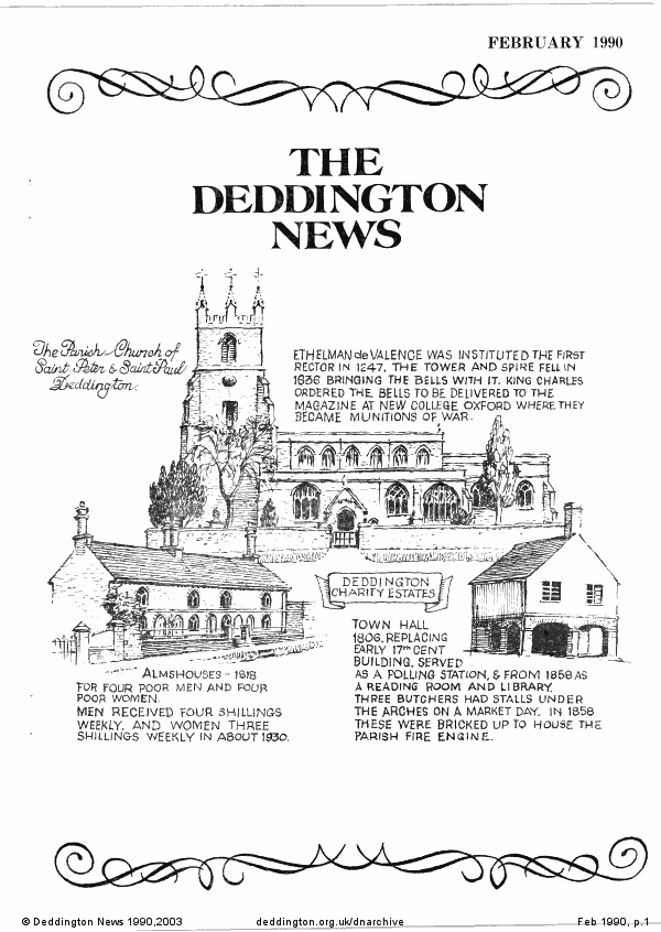 Deddington News February 1990, p.1
