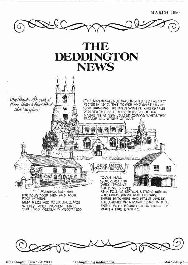 Deddington News March 1990, p.1
