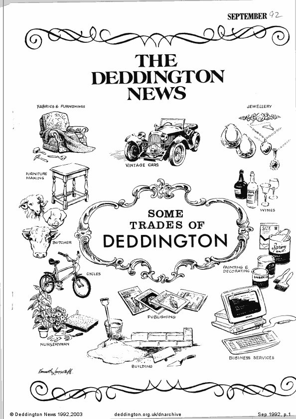 Deddington News September 1992, p.1