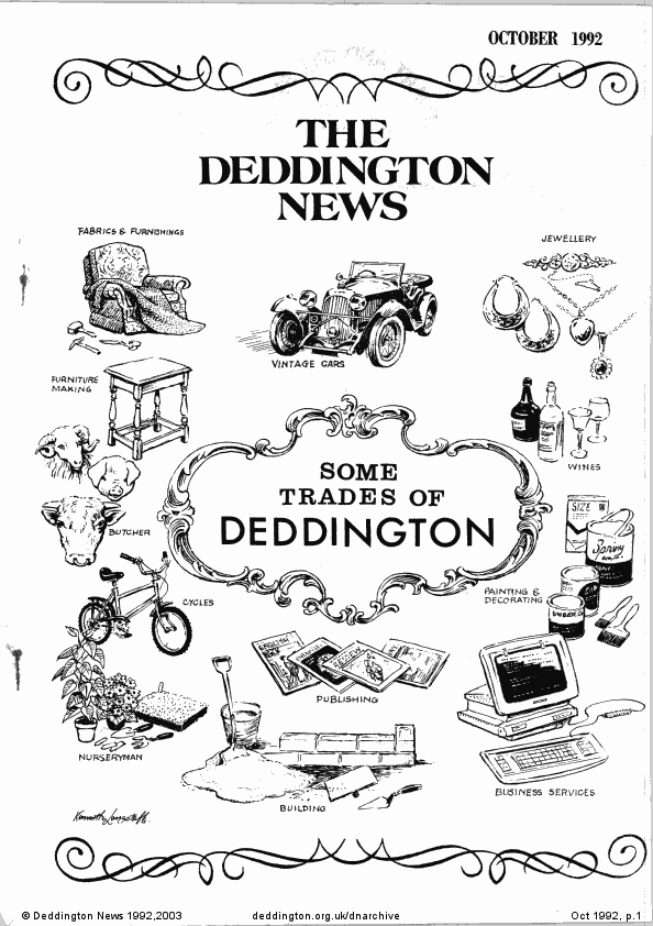 Deddington News October 1992, p.1