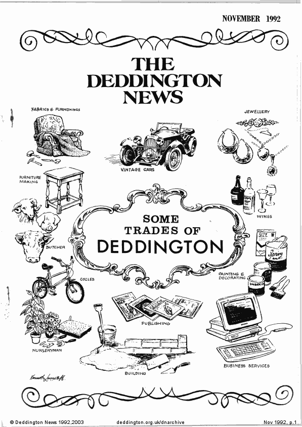 Deddington News November 1992, p.1