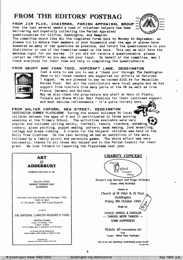 Deddington News September 1993, p.8