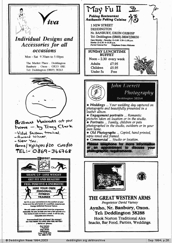 Deddington News September 1994, p.26