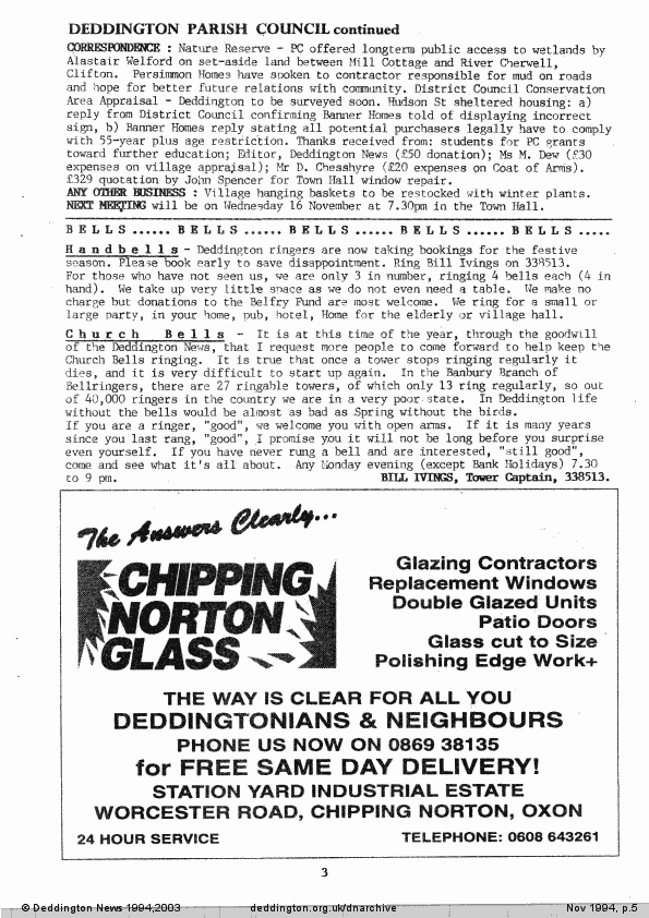 Deddington News November 1994, p.5