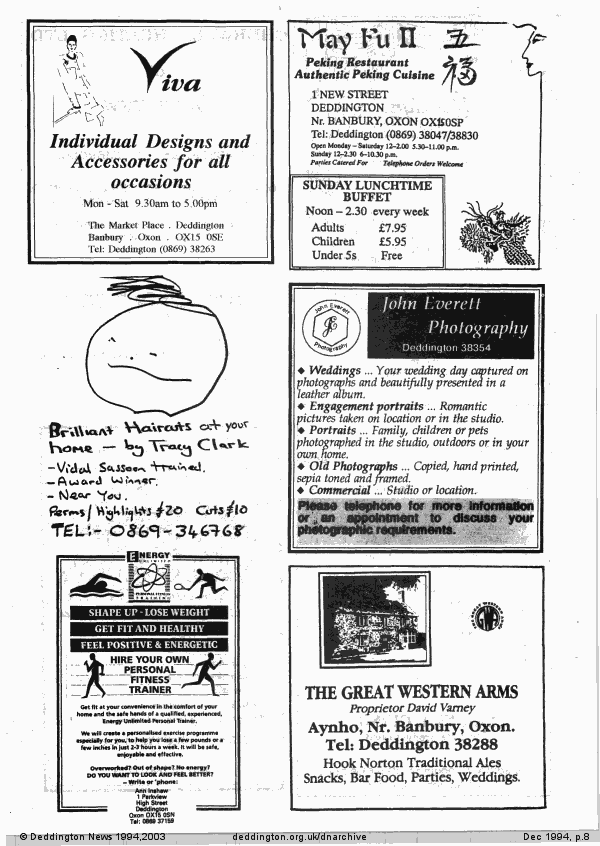 Deddington News December 1994, p.8