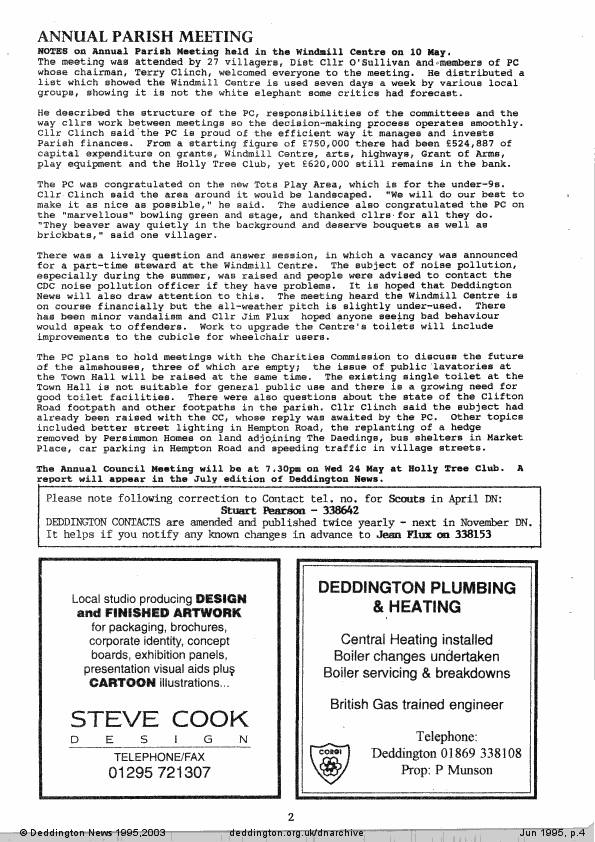 Deddington News June 1995, p.4
