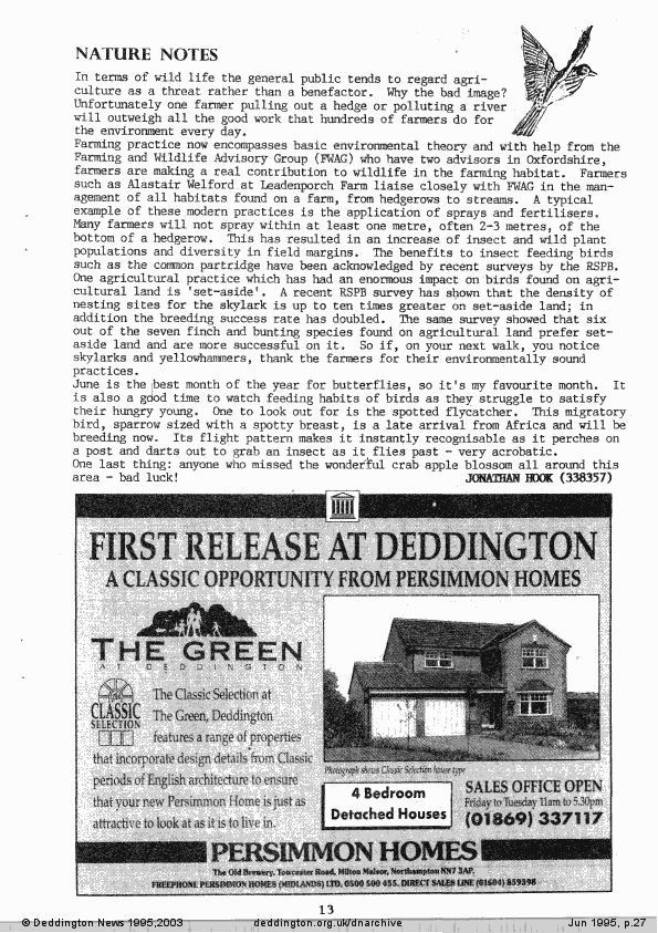 Deddington News June 1995, p.27