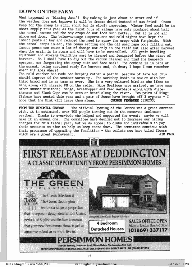 Deddington News July 1995, p.26