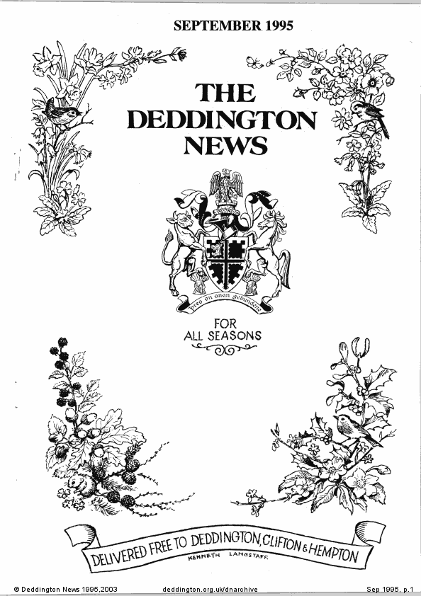 Deddington News September 1995, p.1
