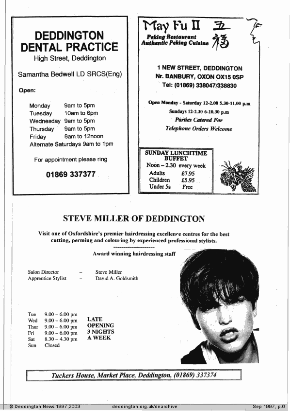 Deddington News September 1997, p.6