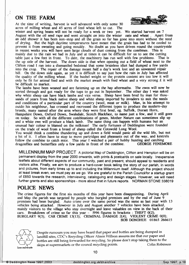 Deddington News September 1997, p.18