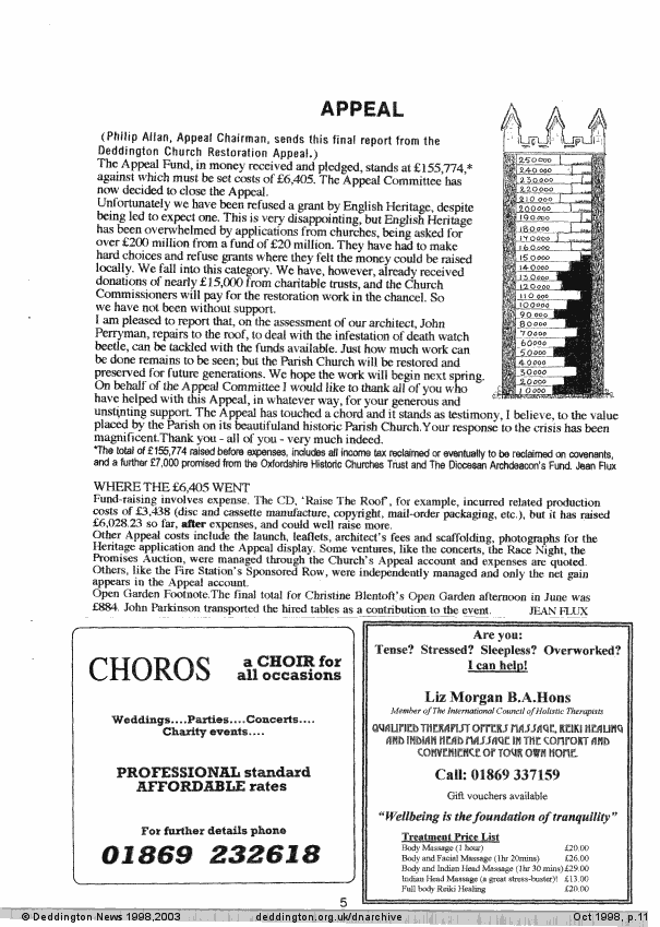 Deddington News October 1998, p.11